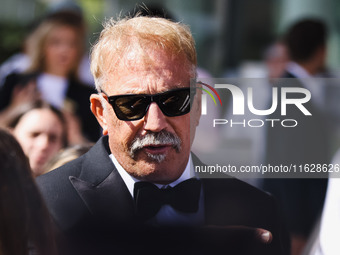 Kevin Costner is seen at JW Marriott Hotel during the 77th Festival de Cannes in Cannes, France, on May 19, 2024 (