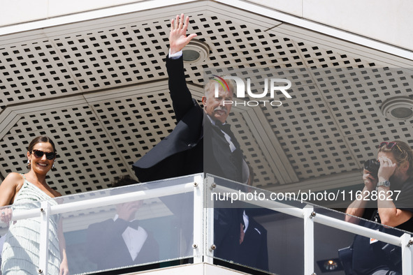 Kevin Costner is seen at JW Marriott Hotel during the 77th Festival de Cannes in Cannes, France, on May 19, 2024 