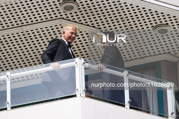 Kevin Costner is seen at JW Marriott Hotel during the 77th Festival de Cannes in Cannes, France, on May 19, 2024 