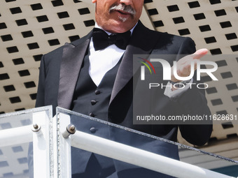 Kevin Costner is seen at JW Marriott Hotel during the 77th Festival de Cannes in Cannes, France, on May 19, 2024 (