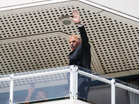 Kevin Costner is seen at JW Marriott Hotel during the 77th Festival de Cannes in Cannes, France, on May 19, 2024 (