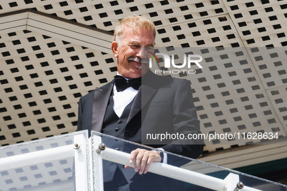 Kevin Costner is seen at JW Marriott Hotel during the 77th Festival de Cannes in Cannes, France, on May 19, 2024 