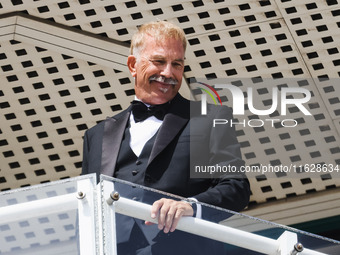 Kevin Costner is seen at JW Marriott Hotel during the 77th Festival de Cannes in Cannes, France, on May 19, 2024 (