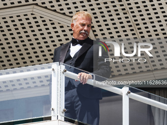 Kevin Costner is seen at JW Marriott Hotel during the 77th Festival de Cannes in Cannes, France, on May 19, 2024 (