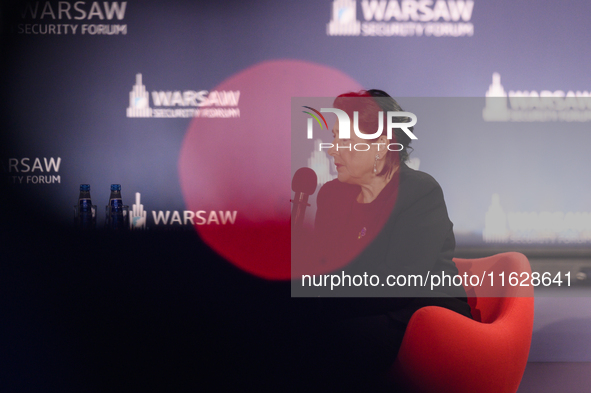 Georgia's President Salome Zourabichvili speaks during the Warsaw Security Forum 2024 in Warsaw, Poland on October 1, 2024. WSF2024, entitle...