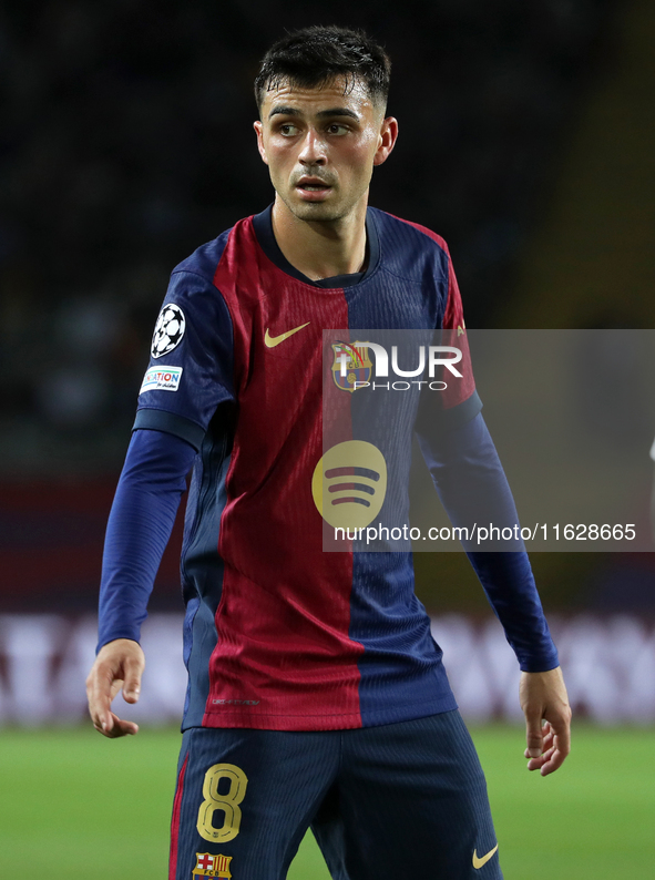 Pedri plays during the match between FC Barcelona and BSC Young Boys in the week 2 of the League Stage of the UEFA Champions League, at the...