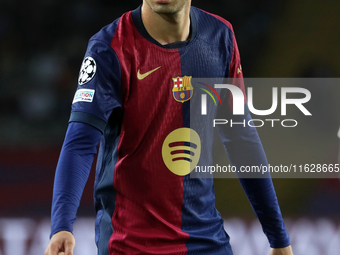 Pedri plays during the match between FC Barcelona and BSC Young Boys in the week 2 of the League Stage of the UEFA Champions League, at the...