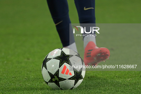 The official ball of the UEFA Champions League during the match between FC Barcelona and BSC Young Boys in the week 2 of the League Stage of...