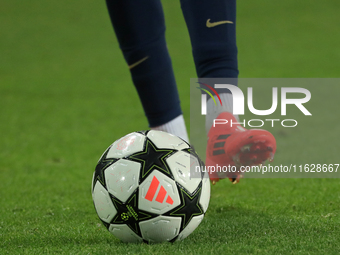 The official ball of the UEFA Champions League during the match between FC Barcelona and BSC Young Boys in the week 2 of the League Stage of...