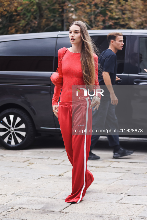 Mara Lafontan attends the Fiorucci Fashion Show during the Milan Womenswear Spring/Summer 2025 in Milan, Italy, on September 17, 2024 