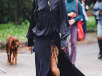 Victoria Stella Doritou attends the Fiorucci Fashion Show during the Milan Womenswear Spring/Summer 2025 in Milan, Italy, on September 17, 2...