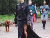 Victoria Stella Doritou attends the Fiorucci Fashion Show during the Milan Womenswear Spring/Summer 2025 in Milan, Italy, on September 17, 2...