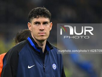 Alessandro Bastoni of F.C. Inter during the UEFA Champions League 2024/25 League Phase MD2 match between F.C. Inter and F.K. Crvena Zvezda a...