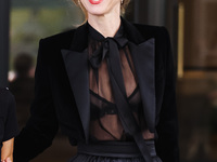 Eva Herzigova is seen during the Milan Womenswear Spring/Summer 2025 in Milan, Italy, on September 21, 2024 (