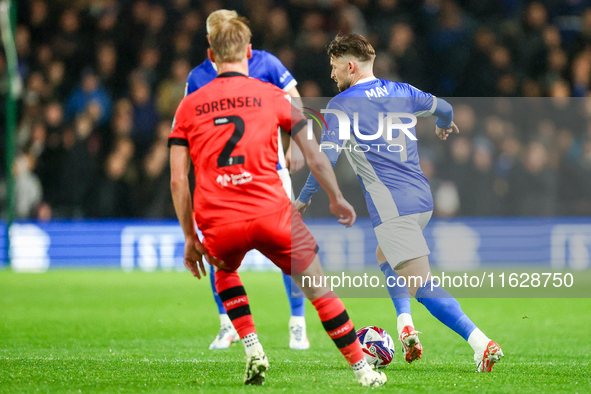 Alfie May of Birmingham pushes forward during the Sky Bet League 1 match between Birmingham City and Huddersfield Town at St Andrews @ Knigh...