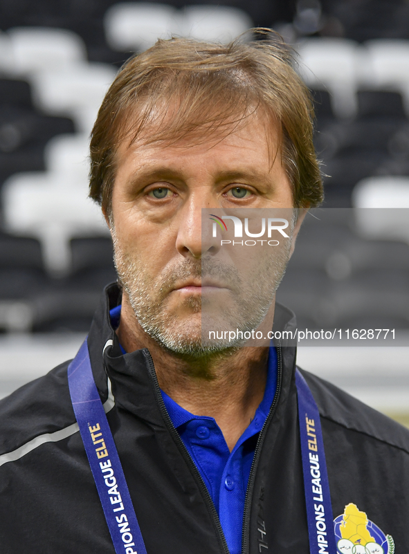 Al-Gharafa SC Head Coach, Pedro Rui Martins, looks on before the AFC Champions League elite west football match between Qatar's Al Gharafa S...