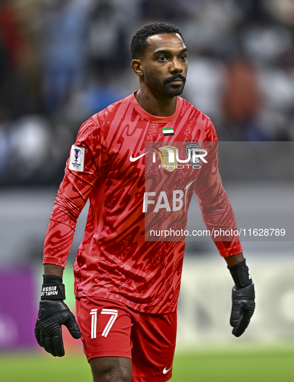 Khalid Eisa of Al Ain FC plays during the AFC Champions League elite west football match between Qatar's Al Gharafa SC and United Arab Emira...