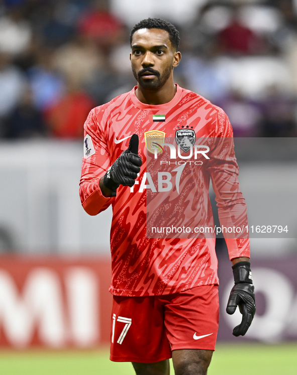 Khalid Eisa of Al Ain FC plays during the AFC Champions League elite west football match between Qatar's Al Gharafa SC and United Arab Emira...