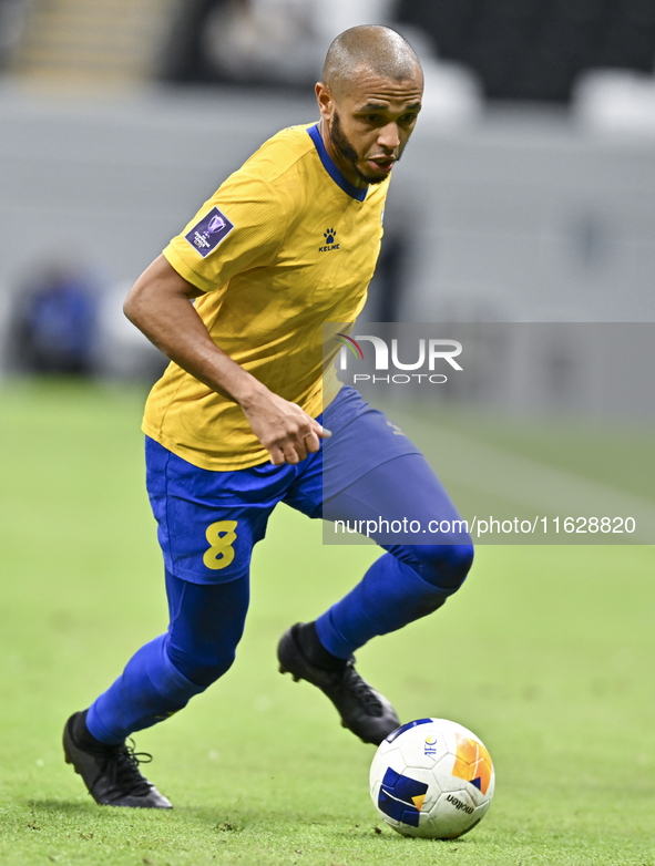 Yacine Brahimi of Al Gharafa SC plays during the AFC Champions League elite west football match between Qatar's Al Gharafa SC and United Ara...