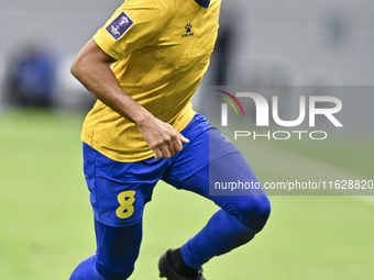 Yacine Brahimi of Al Gharafa SC plays during the AFC Champions League elite west football match between Qatar's Al Gharafa SC and United Ara...