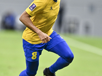 Yacine Brahimi of Al Gharafa SC plays during the AFC Champions League elite west football match between Qatar's Al Gharafa SC and United Ara...