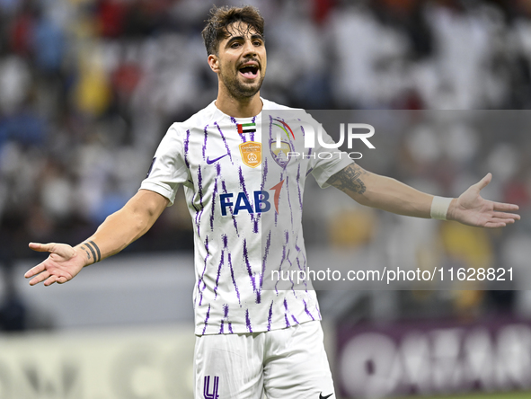 Fabio Cardoso of Al Ain FC plays during the AFC Champions League elite west football match between Qatar's Al Gharafa SC and United Arab Emi...