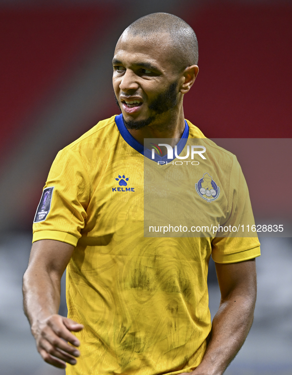 Yacine Brahimi of Al Gharafa SC plays during the AFC Champions League elite west football match between Qatar's Al Gharafa SC and United Ara...