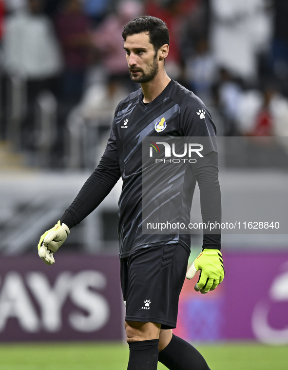 Sergio Rico of Al Gharafa SC plays during the AFC Champions League elite west football match between Qatar's Al Gharafa SC and United Arab E...