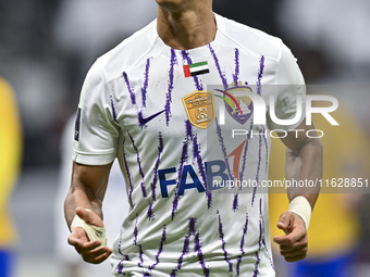 Soufiane Rahimi of Al Ain FC plays during the AFC Champions League elite west football match between Qatar's Al Gharafa SC and United Arab E...