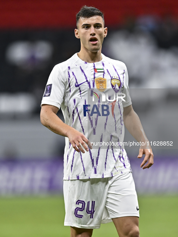 Felipe Salomoni of Al Ain FC plays during the AFC Champions League elite west football match between Qatar's Al Gharafa SC and United Arab E...