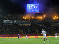 Young Boys fans with flares during the match between FC Barcelona and BSC Young Boys in the week 2 of the League Stage of the UEFA Champions...