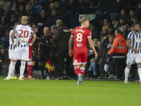 Rob Smith is the assistant referee taken ill during the Sky Bet Championship match between West Bromwich Albion and Middlesbrough at The Haw...