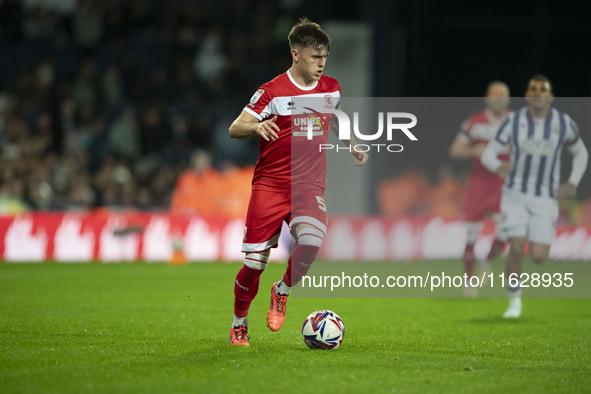 Ben Doak of Middlesbrough during the Sky Bet Championship match between West Bromwich Albion and Middlesbrough at The Hawthorns in West Brom...