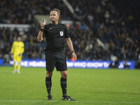 Referee David Webb officiates the Sky Bet Championship match between West Bromwich Albion and Middlesbrough at The Hawthorns in West Bromwic...