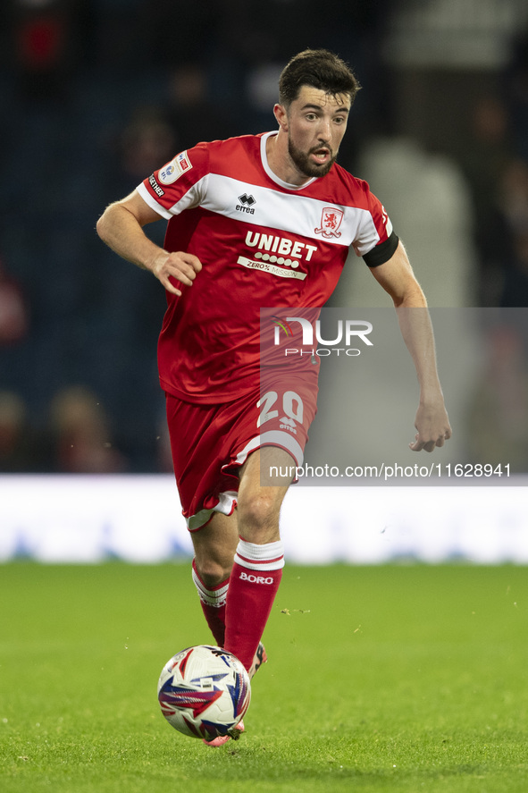 Finn Azaz of Middlesbrough during the Sky Bet Championship match between West Bromwich Albion and Middlesbrough at The Hawthorns in West Bro...