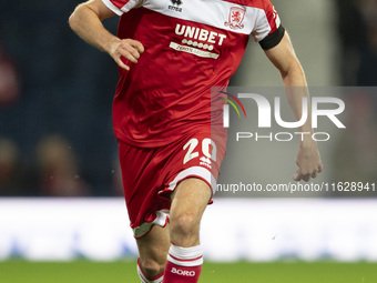 Finn Azaz of Middlesbrough during the Sky Bet Championship match between West Bromwich Albion and Middlesbrough at The Hawthorns in West Bro...