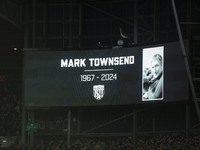 A tribute for Mark Townsend takes place at the 57th minute during the Sky Bet Championship match between West Bromwich Albion and Middlesbro...