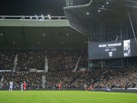 A tribute for Mark Townsend takes place at the 57th minute during the Sky Bet Championship match between West Bromwich Albion and Middlesbro...