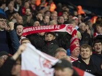 Middlesbrough fans during the Sky Bet Championship match between West Bromwich Albion and Middlesbrough at The Hawthorns in West Bromwich, o...