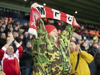 Middlesbrough fans celebrate at the final whistle during the Sky Bet Championship match between West Bromwich Albion and Middlesbrough at Th...