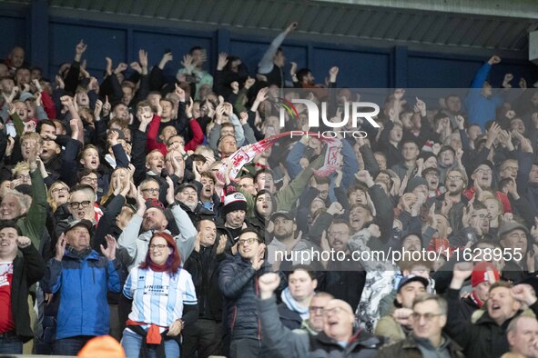 Middlesbrough fans celebrate at the final whistle during the Sky Bet Championship match between West Bromwich Albion and Middlesbrough at Th...