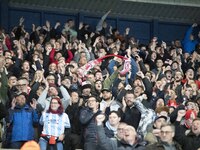 Middlesbrough fans celebrate at the final whistle during the Sky Bet Championship match between West Bromwich Albion and Middlesbrough at Th...