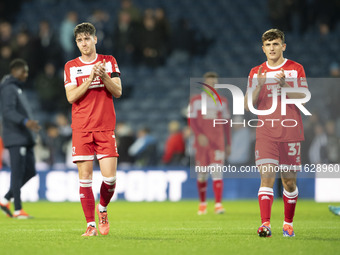 Hayden Hackney of Middlesbrough celebrates at the end of the game during the Sky Bet Championship match between West Bromwich Albion and Mid...