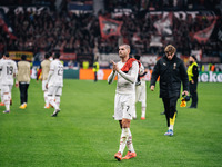 Alvaro Morata of AC Milan greets fans after the UEFA Champions League 2024/25 League Phase MD2 match between Bayer 04 Leverkusen and AC Mila...