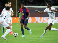 Ansu Fati plays during the match between FC Barcelona and BSC Young Boys in the week 2 of the League Stage of the UEFA Champions League, at...