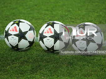 The official ball of the UEFA Champions League during the match between FC Barcelona and BSC Young Boys in the week 2 of the League Stage of...