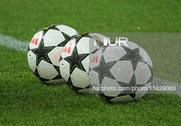 The official ball of the UEFA Champions League during the match between FC Barcelona and BSC Young Boys in the week 2 of the League Stage of...