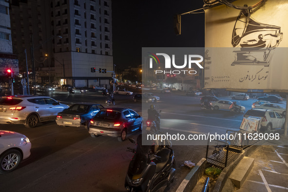 A view of an avenue in downtown Tehran, after Iran's missile attack against Israel, in Tehran, Iran, on October 1, 2024. Iran launches hundr...