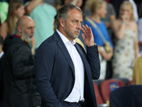 Hansi Flick coaches during the match between FC Barcelona and BSC Young Boys in the week 2 of the League Stage of the UEFA Champions League...