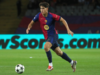 Pau Cubarsi plays during the match between FC Barcelona and BSC Young Boys in the week 2 of the League Stage of the UEFA Champions League, a...